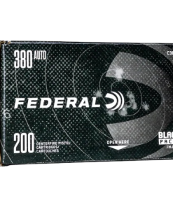 Federal Black Pack Ammunition 380 ACP 95 Grain Full Metal Jacket