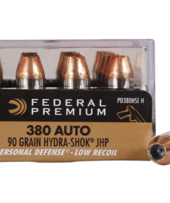 Federal Premium Personal Defense Reduced Recoil Ammunition 380 ACP 90 Grain Hydra-Shok Jacketed Hollow Point