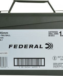 Federal Ammunition 5.56x45mm NATO 55 Grain XM193 Full Metal Jacket Boat Tail Ammo Can of 400 (Bulk)