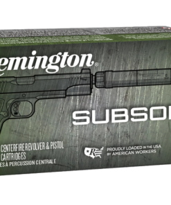 Remington Subsonic Ammunition 9mm Luger 147 Grain Flat Nose Enclosed Base