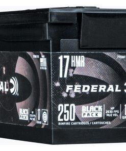 Federal Black Pack Ammunition 17 Hornady Magnum Rimfire (HMR) 17 Grain Jacketed Hollow Point