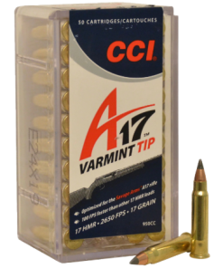 CCI A17 Ammunition 17 Hornady Magnum Rimfire (HMR) 17 Grain Tipped Varmint
